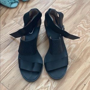 Madewell sandals, black, size 6